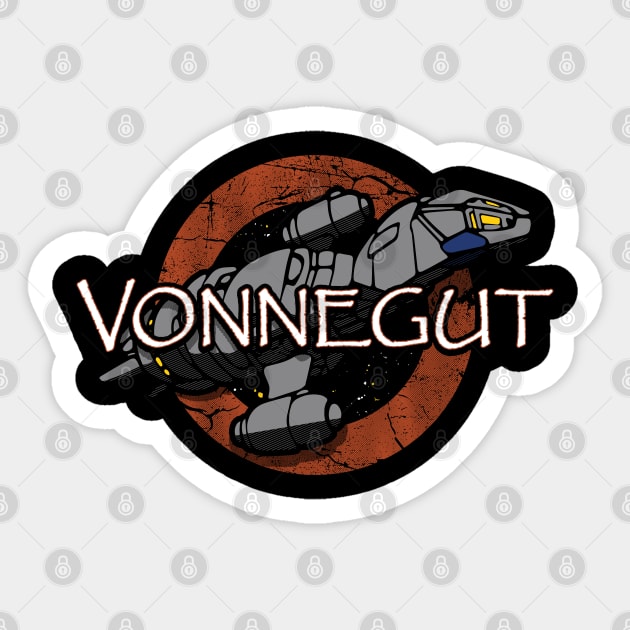 Vonnegut Sticker by TrulyMadlyGeekly